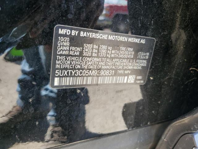 5UXTY3C05M9E90831 - 2021 BMW X3 SDRIVE30I BLACK photo 13