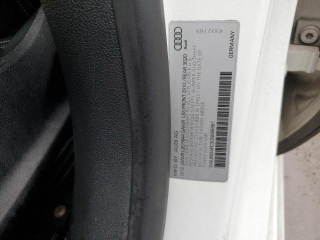 WAUW2AFC3GN095661 - 2016 AUDI S7 PRESTIGE WHITE photo 12