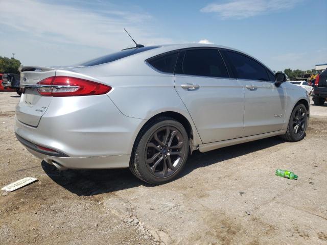 3FA6P0LU9JR102103 - 2018 FORD FUSION SE HYBRID SILVER photo 3