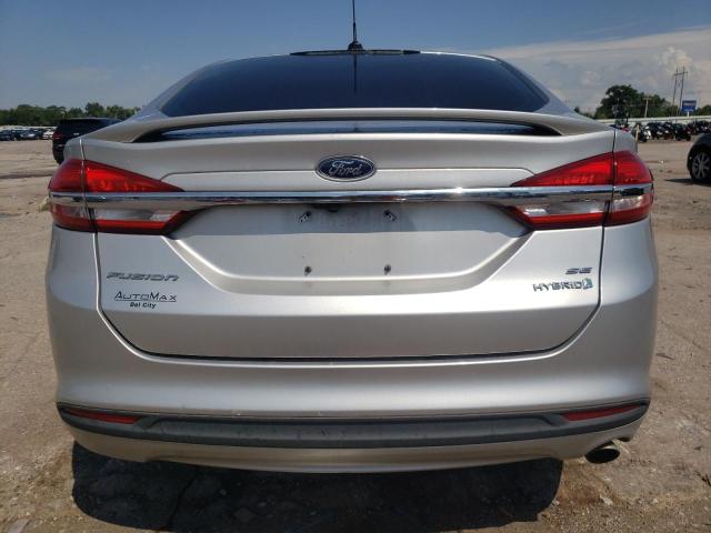 3FA6P0LU9JR102103 - 2018 FORD FUSION SE HYBRID SILVER photo 6