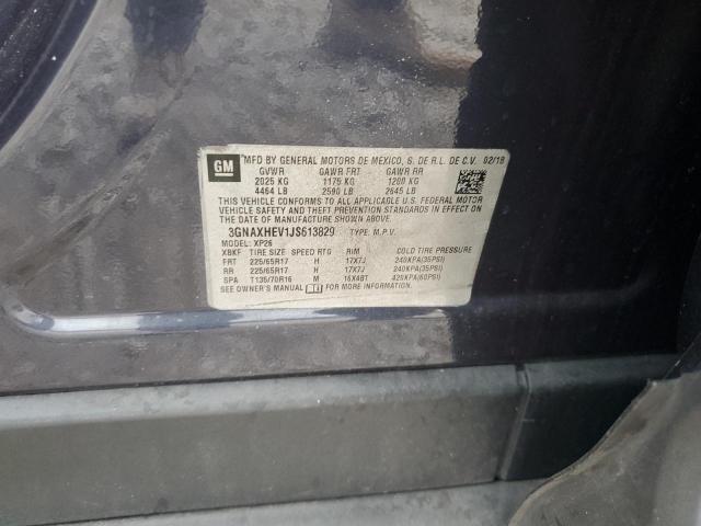 3GNAXHEV1JS613829 - 2018 CHEVROLET EQUINOX LS ლურჯი ფოტო 12