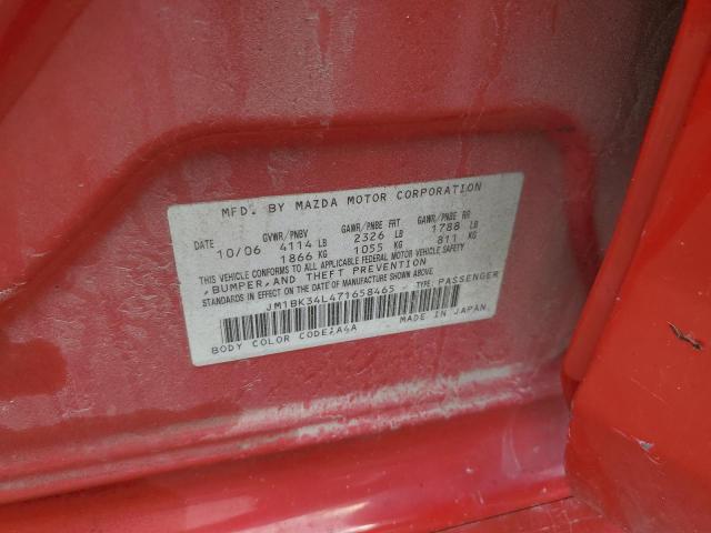 JM1BK34L471658465 - 2007 MAZDA SPEED 3 RED photo 13