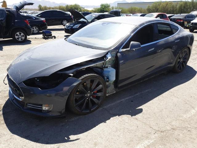 5YJSA1H2XEFP67543 - 2014 TESLA MODEL S فضي صورة 1