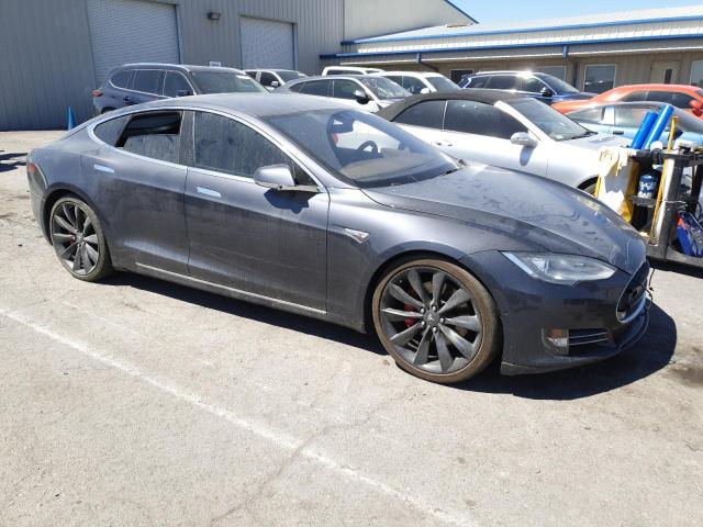 5YJSA1H2XEFP67543 - 2014 TESLA MODEL S فضي صورة 4