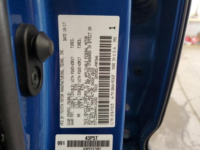 5TFCZ5AN4HX116282 - 2017 TOYOTA TACOMA DOUBLE CAB BLUE photo 13
