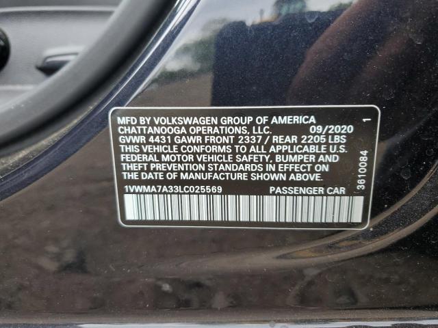 1VWMA7A33LC025569 - 2020 VOLKSWAGEN PASSAT R-LINE Qara foto 12