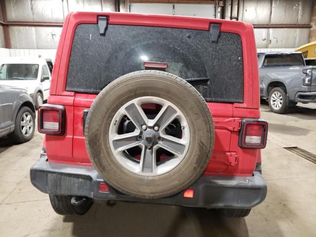 1C4HJXEN0MW566272 - 2021 JEEP WRANGLER U SAHARA RED photo 6
