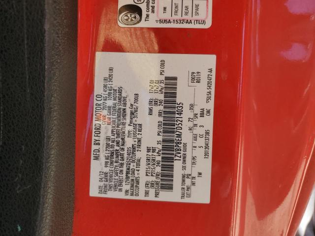 1ZVBP8EM7D5214035 - 2013 FORD MUSTANG RED photo 12