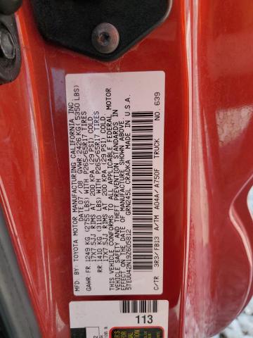 5TEUU42N19Z605812 - 2009 TOYOTA TACOMA ACCESS CAB Qırmızı foto 12