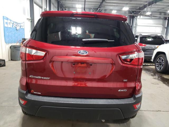 MAJ6S3GL4LC340251 - 2020 FORD ECOSPORT SE MAROON photo 6