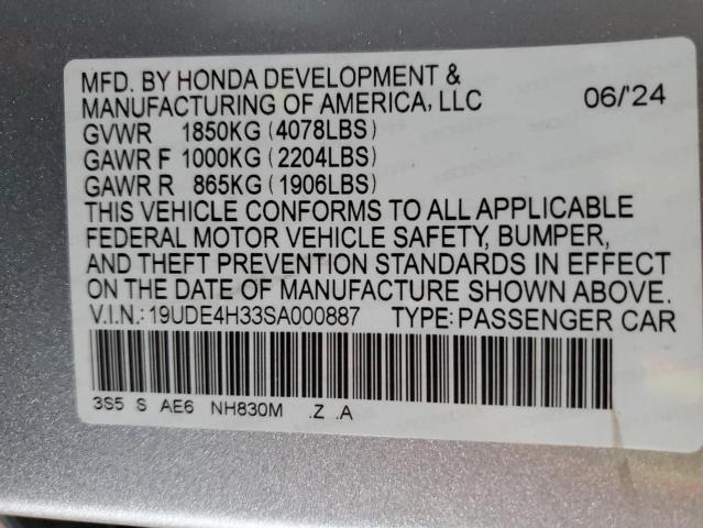 19UDE4H33SA000887 - 2025 ACURA INTEGRA A-SPEC ვერცხლისფერი ფოტო 24