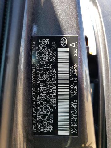 JTDKDTB31D1543329 - 2013 TOYOTA PRIUS C BLUE photo 12