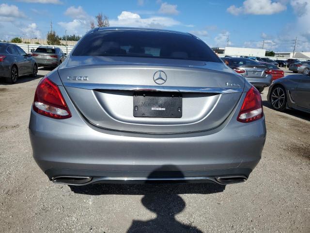 55SWF4KB1GU103565 - 2016 MERCEDES-BENZ C 300 4MATIC GRAY photo 6