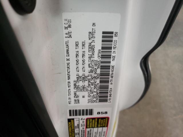 3TYRX5GN0MT032374 - 2021 TOYOTA TACOMA ACCESS CAB თეთრი ფოტო 12