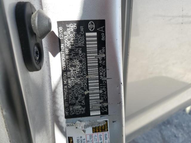 JTDKB20U693520510 - 2009 TOYOTA PRIUS SILVER photo 12