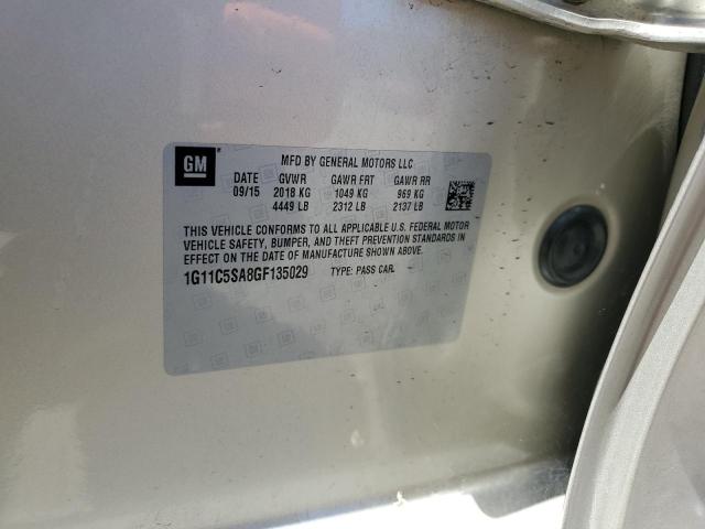 1G11C5SA8GF135029 - 2016 CHEVROLET MALIBU LIM LT Қоңыр фото 12