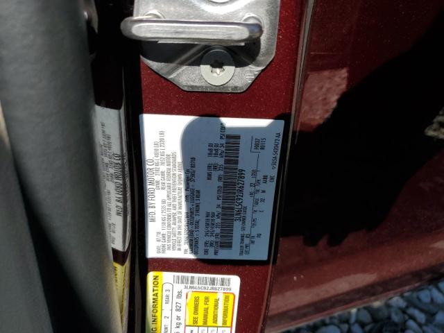 3LN6L5C92JR627899 - 2018 LINCOLN MKZ SELECT Марун фото 12