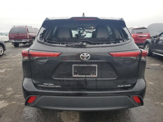 5TDGZRBH7NS241862 - 2022 TOYOTA HIGHLANDER XLE BLACK photo 6