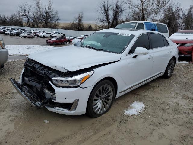 KMHG34JA2JU039683 - 2018 GENESIS G90 PREMIUM WHITE photo 1