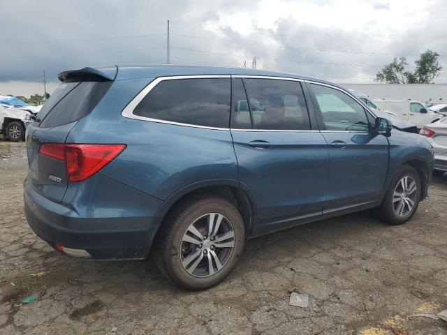 5FNYF6H55JB047029 - 2018 HONDA PILOT EXL BLUE photo 3