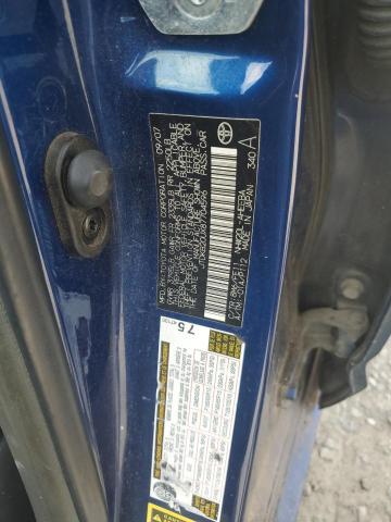 JTDKB20UX87704596 - 2008 TOYOTA PRIUS BLUE photo 12