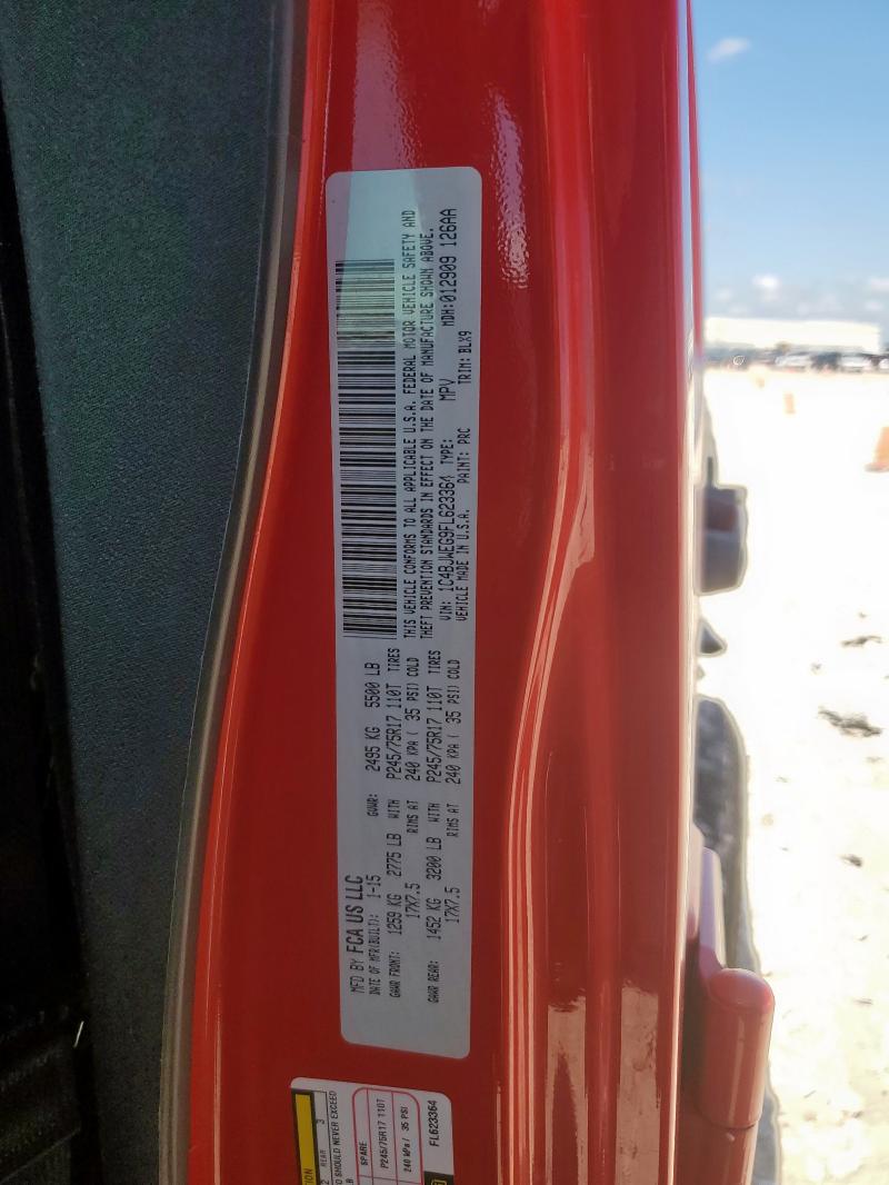 1C4BJWEG9FL623364 - 2015 JEEP WRANGLER U SAHARA RED photo 12