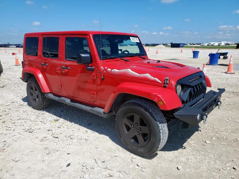 1C4BJWEG9FL623364 - 2015 JEEP WRANGLER U SAHARA RED photo 4