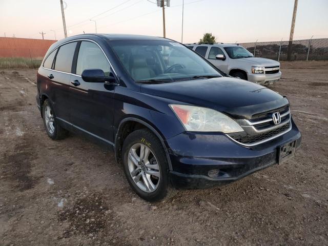 5J6RE4H75AL000863 - 2010 HONDA CR-V EXL BLUE photo 1