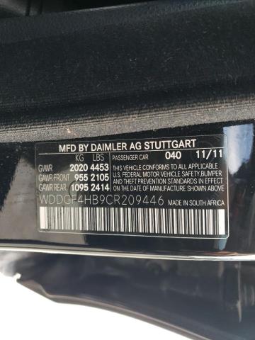 WDDGF4HB9CR209446 - 2012 MERCEDES-BENZ C 250 BLACK photo 12