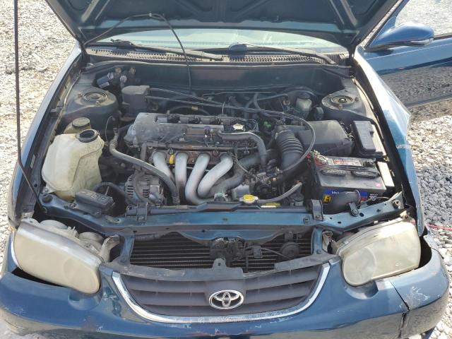 1NXBR12E12Z619436 - 2002 TOYOTA COROLLA CE TEAL photo 11