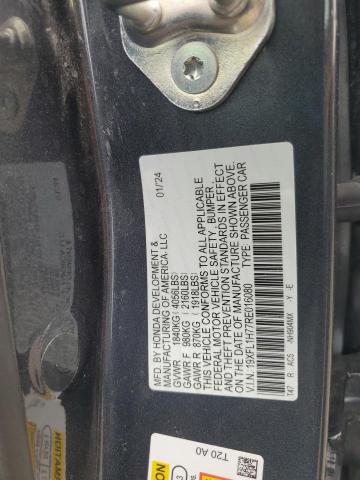 19XFL1H77RE016080 - 2024 HONDA CIVIC EXL GRAY photo 12