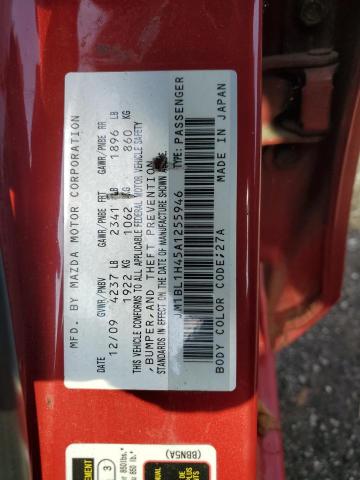 JM1BL1H45A1255946 - 2010 MAZDA SPEED 3 RED photo 12