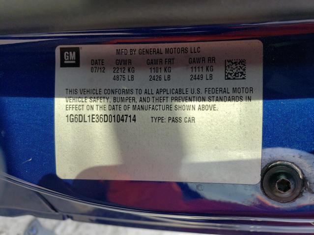 1G6DL1E36D0104714 - 2013 CADILLAC CTS PERFORMANCE COLLECTION Blau Foto 12