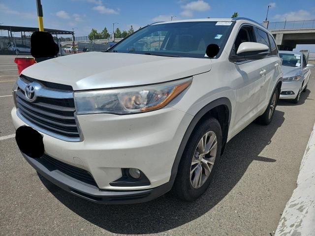 5TDJKRFHXFS168847 - 2015 TOYOTA HIGHLANDER XLE WHITE photo 2