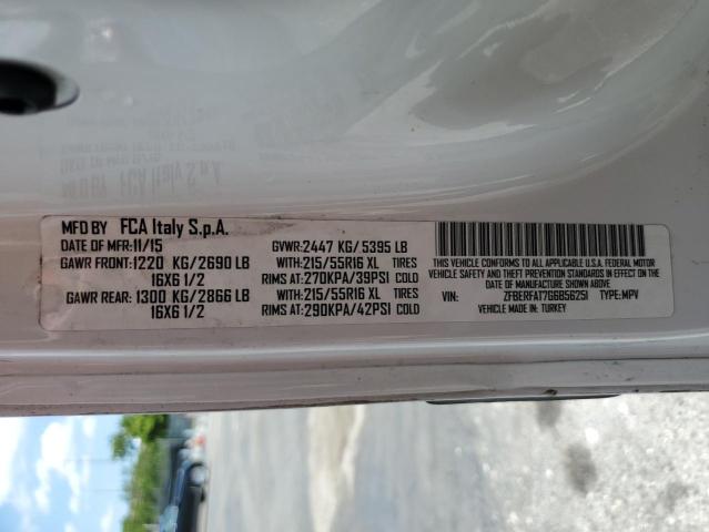 ZFBERFAT7G6B56251 - 2016 RAM PROMASTER თეთრი ფოტო 14