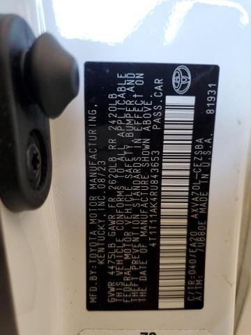 4T1T11AK4RU843653 - 2024 TOYOTA CAMRY SE NIGHT SHADE WHITE photo 13