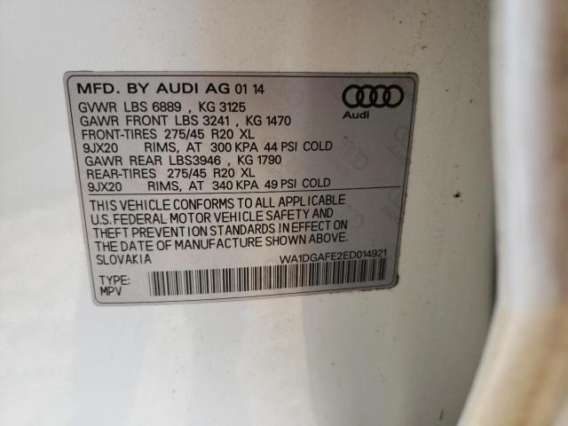 WA1DGAFE2ED014921 - 2014 AUDI Q7 PRESTIGE 白色 照片 12
