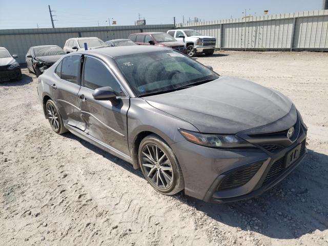 4T1G11AK1MU406574 - 2021 TOYOTA CAMRY SE GRAY photo 4