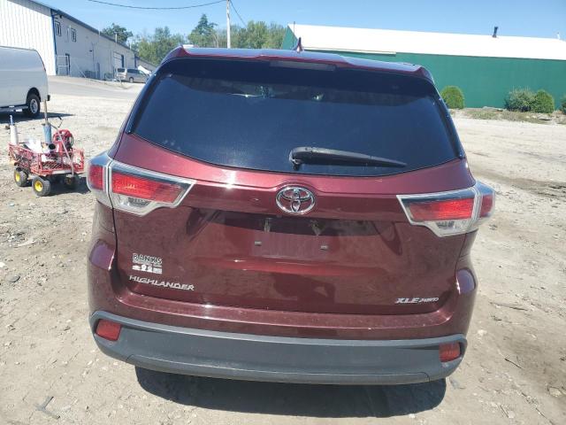 5TDJKRFH8GS243255 - 2016 TOYOTA HIGHLANDER XLE Rot Foto 6