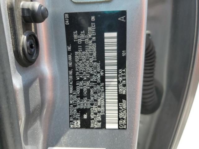 5TDBY68A78S016416 - 2008 TOYOTA SEQUOIA LIMITED SILVER photo 14