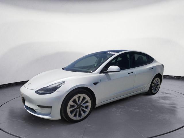 5YJ3E1EA2NF369912 - 2022 TESLA MODEL 3 WHITE photo 1