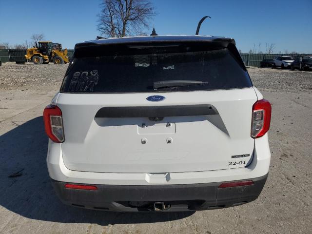 1FM5K8AB3NGA27394 - 2022 FORD EXPLORER POLICE INTERCEPTOR WHITE photo 6