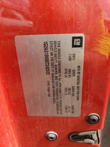 1G2AS18H097242603 - 2009 PONTIAC G5 Rouge photo 12