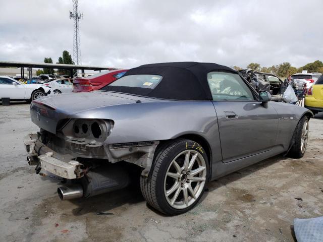 JHMAP21495S004376 - 2005 HONDA S2000 GRAY photo 3