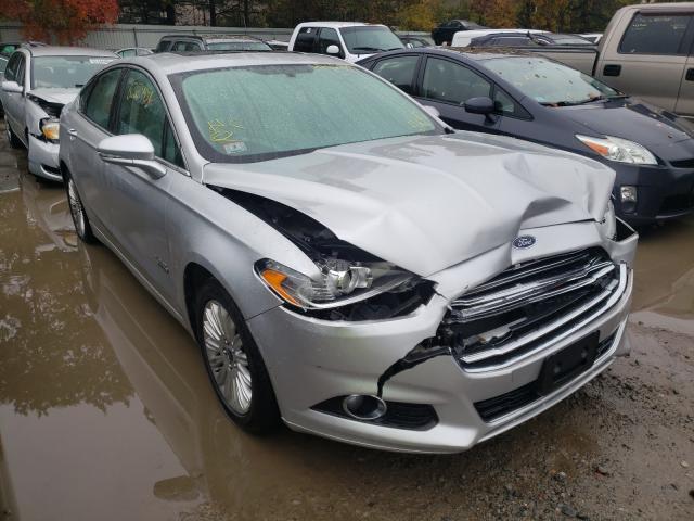 3FA6P0SU0ER395493 - 2014 FORD FUSION TITANIUM PHEV SILVER photo 1