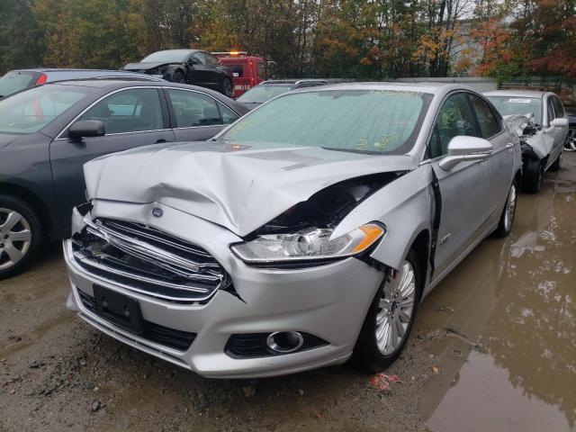 3FA6P0SU0ER395493 - 2014 FORD FUSION TITANIUM PHEV SILVER photo 2