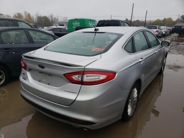 3FA6P0SU0ER395493 - 2014 FORD FUSION TITANIUM PHEV SILVER photo 4