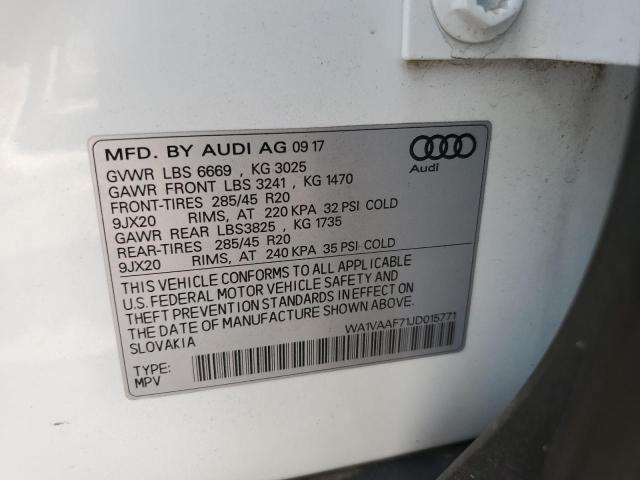 WA1VAAF71JD015771 - 2018 AUDI Q7 PRESTIGE 白色 照片 13