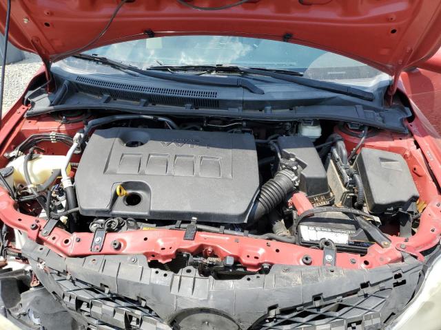 2T1BU4EEXBC713568 - 2011 TOYOTA COROLLA BASE RED photo 11