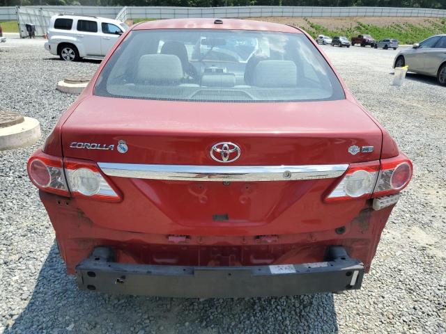 2T1BU4EEXBC713568 - 2011 TOYOTA COROLLA BASE RED photo 6